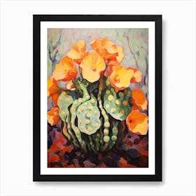 Cactus Painting Lophophora Williamsii 3 Art Print