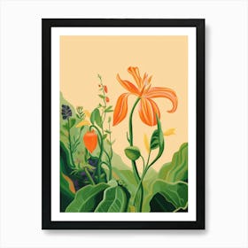 Boho Wildflower Painting Large Flowered Bellwort Art Print