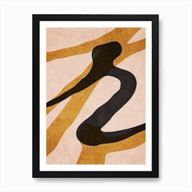 Abstract Alphabet Script R Art Print