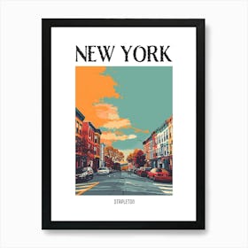 Stapleton New York Colourful Silkscreen Illustration 3 Poster Art Print