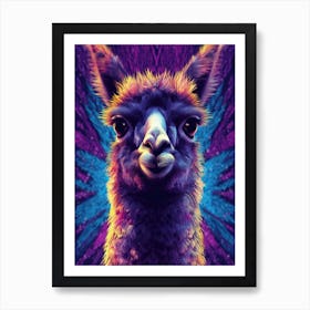 Llama Tripping Art Print