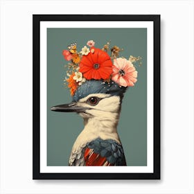 Bird With A Flower Crown Cuckoo 2 Art Print