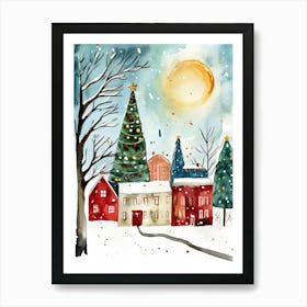 Christmas Village 5 Art Print