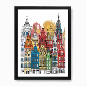 Poland Cityscape Poster