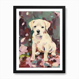 A Bull Terrier, Dog Painting, Impressionist 3 Art Print