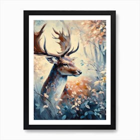 Deer In The Woods 3 Art Print