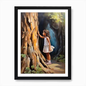 Little Girl In The Forest Art Print