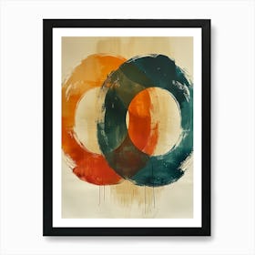 Green and Orange Circle - city wall art, colorful wall art, home decor, minimal art, modern wall art, wall art, wall decoration, wall print colourful wall art, decor wall art, digital art, digital art download, interior wall art, downloadable art, eclectic wall, fantasy wall art, home decoration, home decor wall, printable art, printable wall art, wall art prints, artistic expression, contemporary, modern art print Art Print