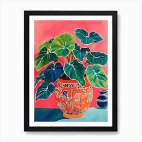 Colorful plant in a pot Art Print