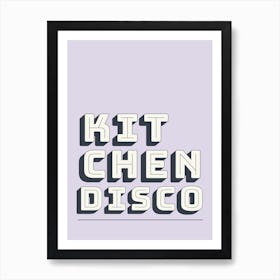 Kitchen Disco in Lilac Art Print