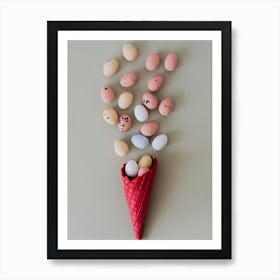 Ice Cream Cone With Eggs 1 Art Print