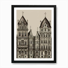 Victorian Buildings Art Print