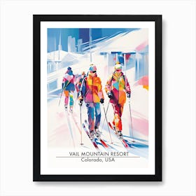 Vail Mountain Resort   Colorado Usa, Ski Resort Poster Illustration 2 Art Print