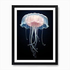 Lions Mane Jellyfish Realistic 8 Art Print