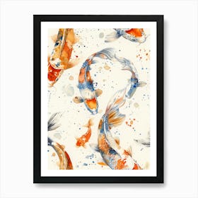 Watercolor Koi 42 Art Print