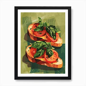 Art Deco Inspired Bruscetta 2 Art Print