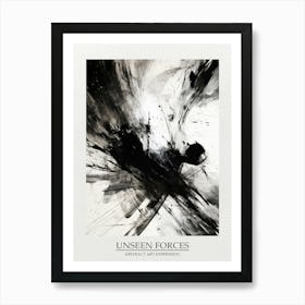 Unseen Forces Abstract Black And White 6 Poster Art Print