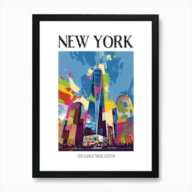 One World Trade Center New York Colourful Silkscreen Illustration 4 Poster Art Print