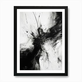 Contrast Abstract Black And White 2 Art Print