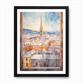 Winter Cityscape Bavaria Germany Art Print