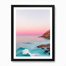 Cala Goloritzé, Sardinia, Italy Pink Photography 1 Art Print