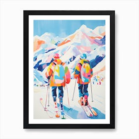 Gudauri   Georgia, Ski Resort Illustration 2 Art Print