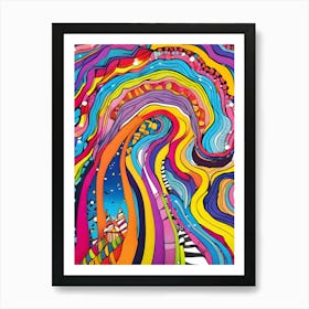 Colorful Abstract Painting -Reimagined Affiche