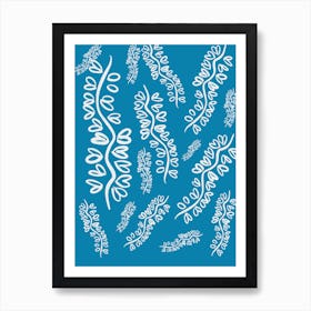 Paper Blue Flower Art Print