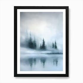 Foggy Lake Art Print