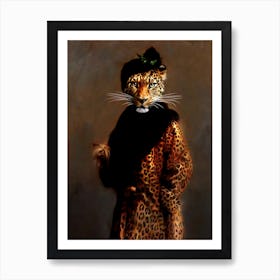 Panther Lady Nel Pet Portraits Art Print