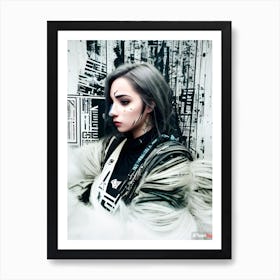 Girl In A Fur Coat Art Print