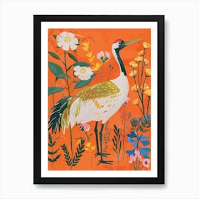 Spring Birds Crane 4 Art Print