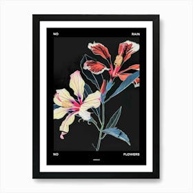 No Rain No Flowers Poster Hibiscus 4 Art Print