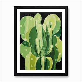 Modern Abstract Cactus Painting Devils Tongue Cactus 2 Art Print