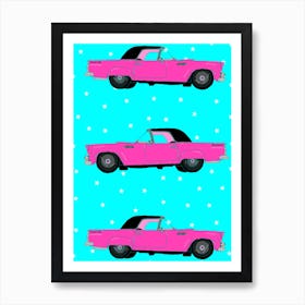 Pink Car Art Print