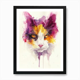 Colorful Cat Art Print