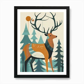 Deer In The Forest 8 Art Print