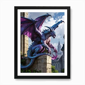 Purple Dragon Art Print