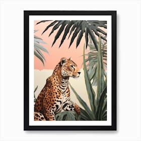 Cheetah 3 Tropical Animal Portrait Art Print