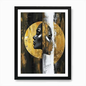 Gold And Black 72 Art Print