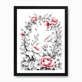 Floral Wreath Art Print