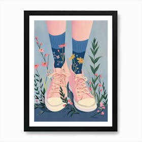 Spring Flowers And Sneakers 8 Art Print