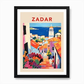 Zadar Croatia 3 Fauvist Travel Poster Art Print