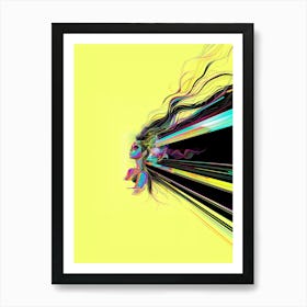 Yellow, modern, artwork print, "The World Is Yours" Art Print