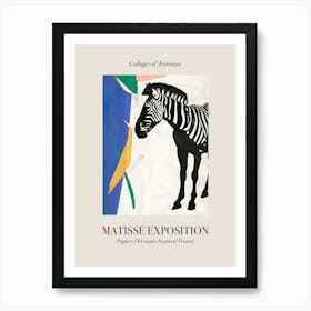 Zebra 2 Matisse Inspired Exposition Animals Poster Art Print