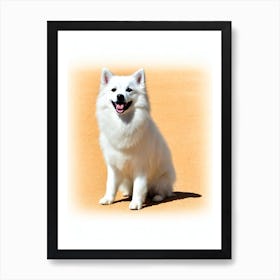 American Eskimo Dog Illustration Dog Art Print