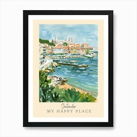 My Happy Place Santander 6 Travel Poster Art Print