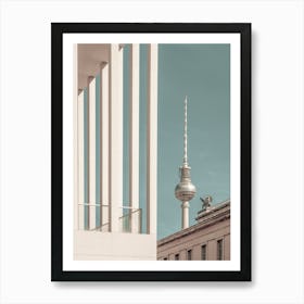 Berlin Television Tower Urban Vintage Style Art Print