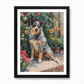 Australian Cattle Dog Acrylic Painting 3 Art Print