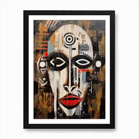 African Face, Tribe, Native african Art Print